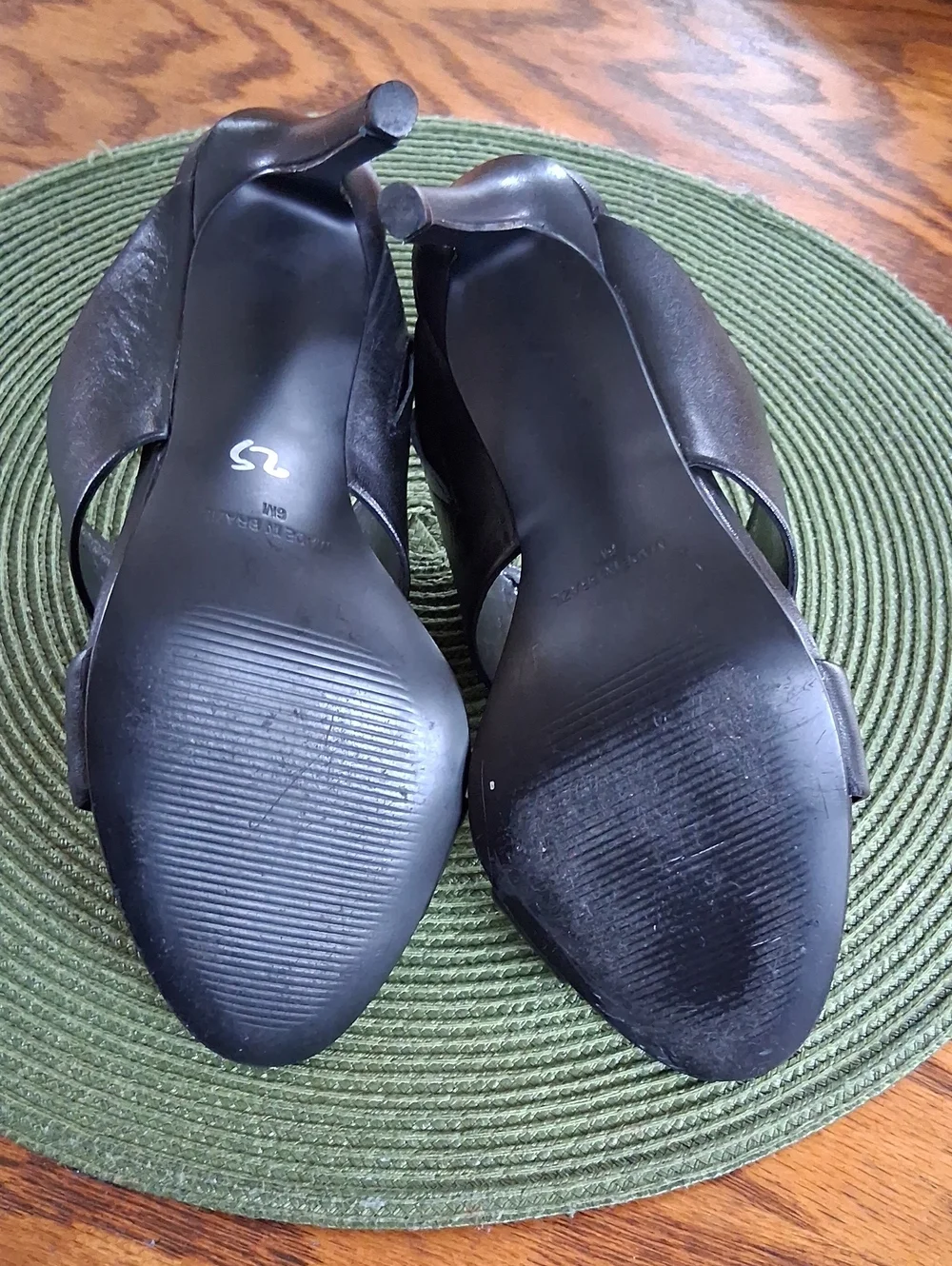 Steve Madden Black Leather Mallory Whimsigoth Sleek Stilleto Heels Size 6 - Picture 8 of 9